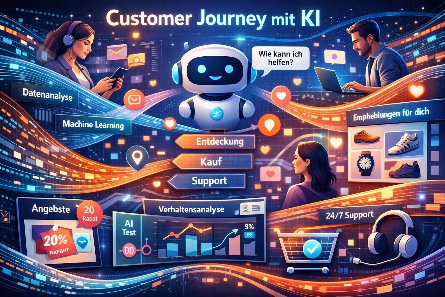 erfahren sie, wie künstliche intelligenz die customer journey im digitalen marketing revolutioniert und personalisierte, effiziente kundenerlebnisse schafft.